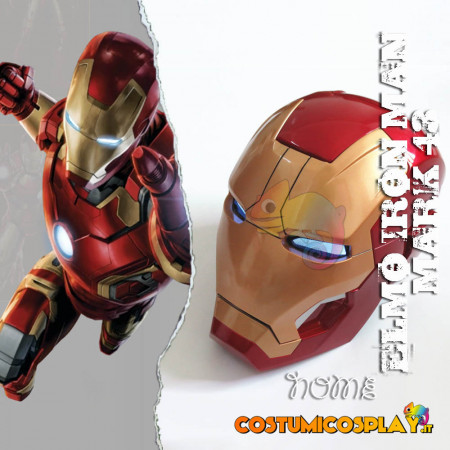 Accessorio Cosplay casco Iron Man con apertura automatica